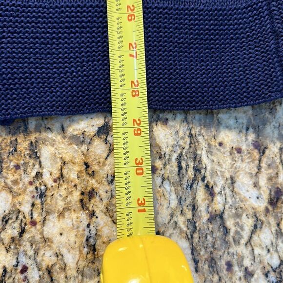 Lilly Pulitzer Cotton Navy Blue Open Front Short Sleeve Knit Cardigan Size S - Picture 7 of 8